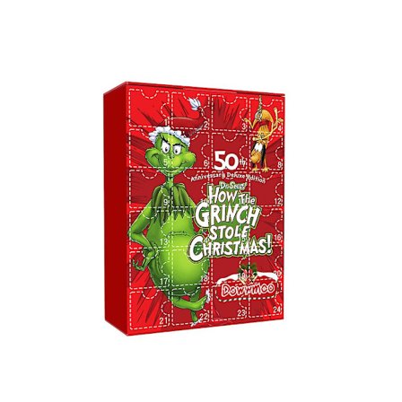 24 Ruter Julekalender med Grinch Søte Figurer Dukke Blindboks Jul Barn Gaver
