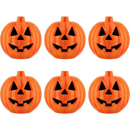 Hopfällbar Halloween Pumpa Hink, Halloween Festtillbehör, Njut av Problemfri Förvaring Och Bekvämlighet Med Dessa Hinkar (6 st)