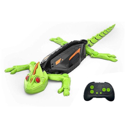 Veggklatrende RC Kameleon Leke Veggkrypende Øgle med LED-Øyne for Små