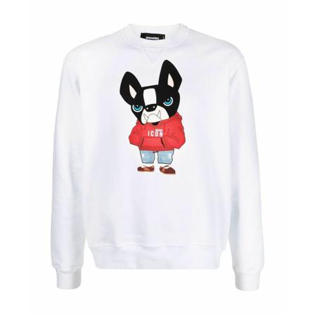Dsquared2 Sweatshirts vit, Herr, Herr, Storlek: L