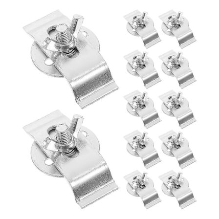 Underlimt Vask Klips, 12-Deler Rustfritt Stål Kjøkkenvask Støtte Klemmer for Sikker Installasjon [DB]