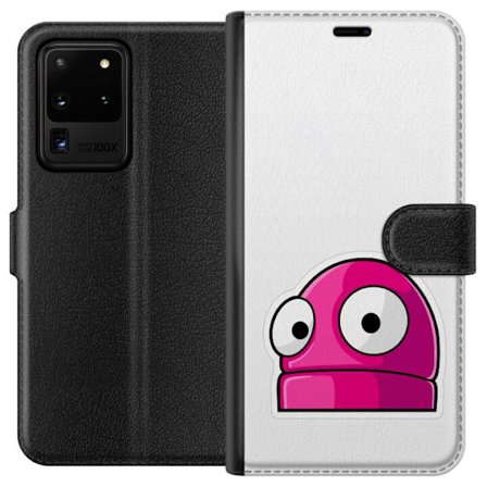 Kompatibel Tegnebogsetui til Samsung Samsung Galaxy S20 Ultra Rosa tegneseriefigur med store øjne i legende og humoristisk stil