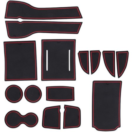 Dörrspårsmatta för 2022+ 11:e generationens halkfri dörrmatta, dörrkonsolmatta, tillbehör, röd