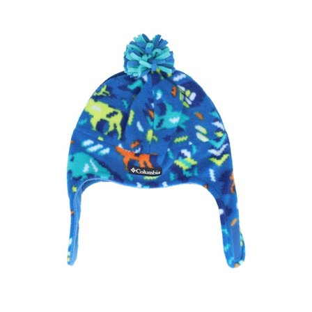 Columbia - Blå pom Lue - Kids Frosty Trail Earflap Pom @ Hatstore