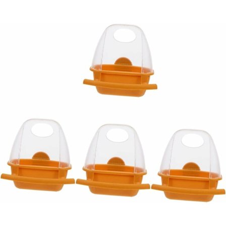 Fuglefoderkasse Hængende Foderbeholder Papegøje Foderflasker Hængende Foderbeholder Fuglebur Automatisk Foderbeholder Frugtbeholder 4stk