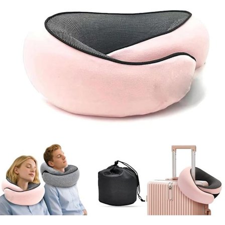 Lollanda Rejsepude Nakke Memoryskum, Ergonomisk U-Form, med Taske, Rejsepude til Fly, Rejser & Bil