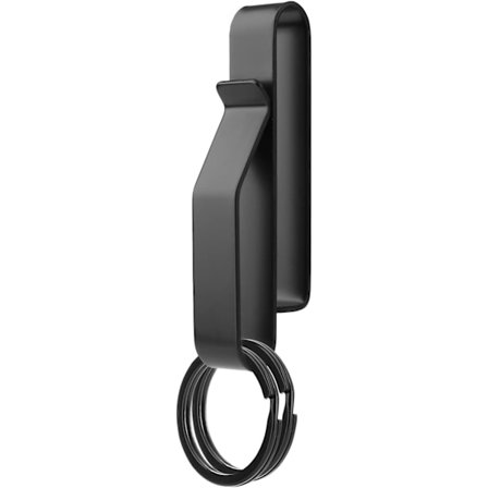 Kraftig Nøkkelholder for Belte med 2 stk Metall Nøkkelringer, Rustfritt Stål Svart Menn Nøkkelring Taktisk Nøkkelholder Klips for 1.5-2.25 tommer 