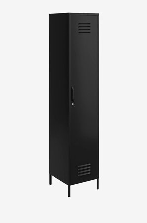 Dorel Home - Förvaringsskåp med 1 dörr i metall Mission District - Svart - Byråar - Från Homeroom