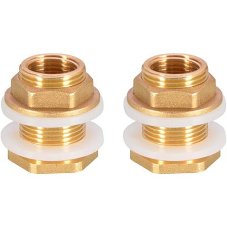 Kopplingar Dn20 3/4 Mässing Vattentank Vatten Slangkoppling Adapter Kran Regnfat Uttag Mässing Tankuttag för Kran Regnfat Vattentank