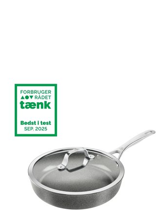 Ballarini Traktörpanna Ø 28 Cm Granit Keramisk Med Glaslock - Grey - 28 CM