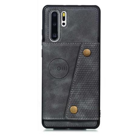 Tyylik s suojakotelo korttipidikkeell - Huawei P30 Pro Gr
