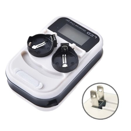 Knapp batterilader Oppladbar LCD-skjerm for knapp litiumbatteri LIR2016 LIR2025 LIR2032 ML2016 ML2025 ML2032