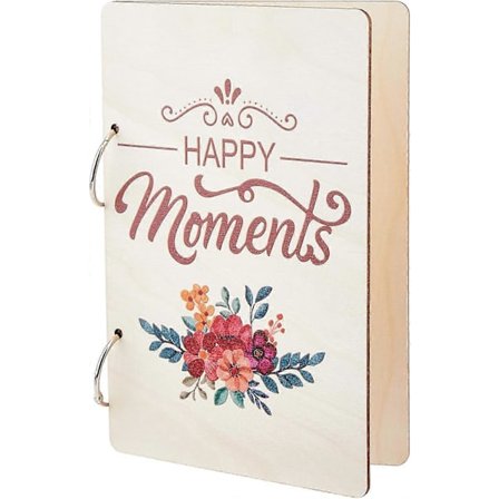 Tre Løsbladperm Happy Moment Gratulasjonskort Postkort Fotoalbum 2-Rings Perm Blomster Bursdagspåminnelse Kalender Keeper Bokholder Organizer