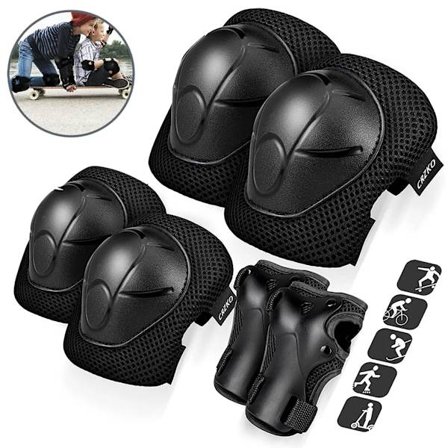 Knebeskyttere for barn inline skøyter, albuebeskyttere, håndleddsbeskyttere, beskyttelsesdrakter knebeskyttere, inline skøyter for barn, 