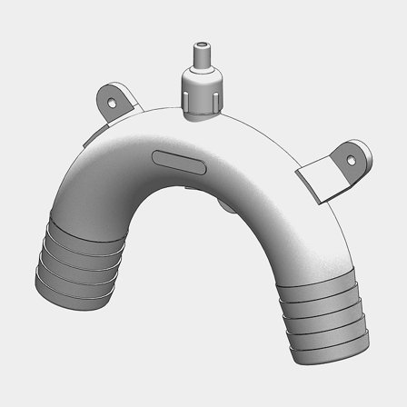 Tubo de ventilação / curva ventilada TruDesign Vented Loop, 38 mm (1 1/2"), branco