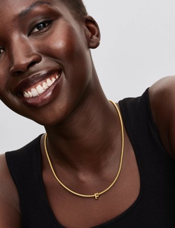 Pandora Letter F 14K Gold-Plated Charm - Gold - ONE SIZE