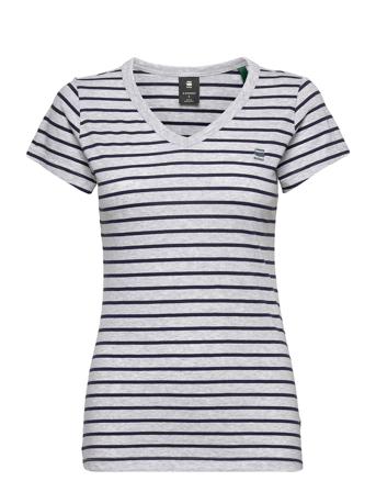 Eyben Stripe Slim V T Wmn S\S Patterned G-Star RAW