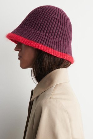 COS Women's Cappello Da Pescatore In Lana E Mohair in Rosso