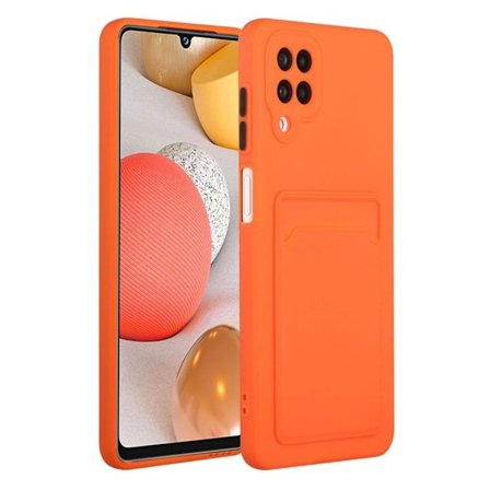 Card Holder Deksel til Samsung Galaxy A12 5G - Oransje