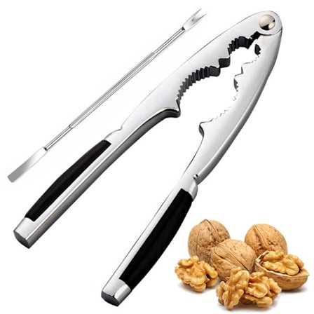 Multifunktionel nøddeknækker i zinklegering til valnødder, passer til de fleste nødder, valnødder, hasselnødder, pistacienødder
