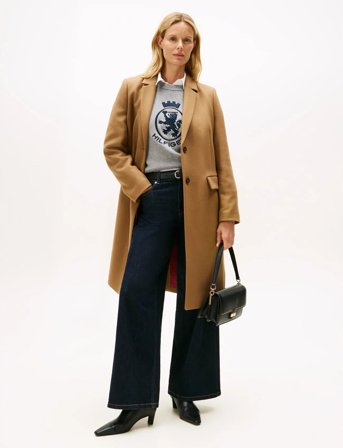 Tommy Hilfiger Classic Sb Wool Reg Coat - Beige - 34