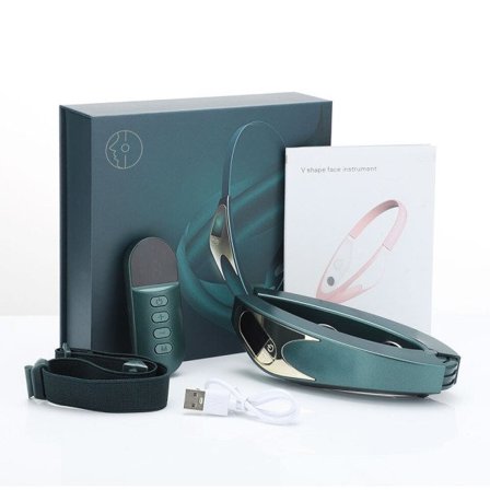 Microcurrent V-face Face Lift Device 6Mode Heated Skin Rejuvenation Dubbel Chin V Face Vibration Massager