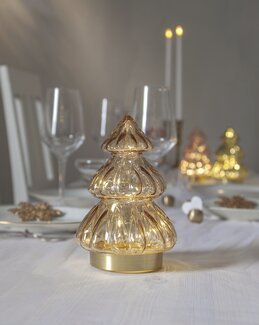 LED Lasikoriste kuusi beige