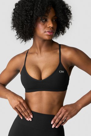 ICANIWILL - Ignite Seamless Minimal Sports Bra Black - Dame - ICIW