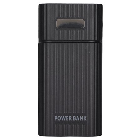 H02 2x 21700 Batteribox 3-ports Ingång DIY USB Power Bank Kit Batteriladdare för Mobiltelefon Svart