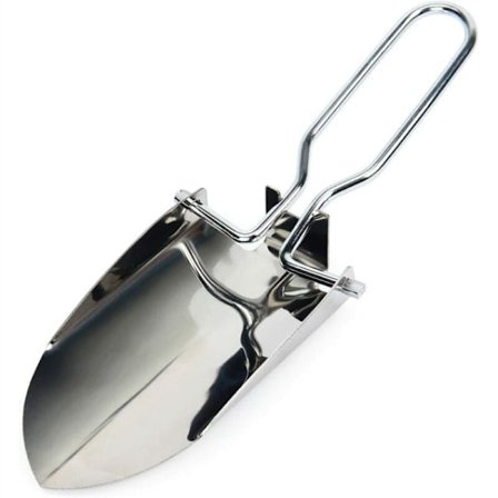 Mini sammenklappelig skovl spade bærbar rustfrit stål håndværktøj til camping vandreture havearbejde overlevelse eventyr-