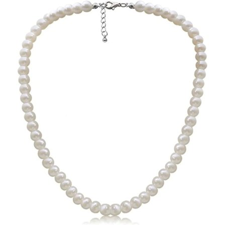 Imitationshalskæde til Lmell Kvinder | Vintage Perler til Lmell Hverdagsbrug