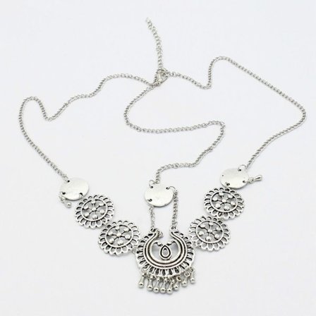 Bohemian Head Chain Hår Smykker SØLV