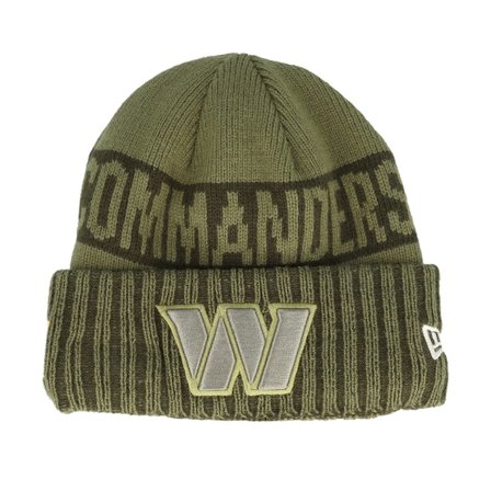 New Era - Verde cuff Beanie - Washington Commanders NFL Salute To Service Green Knit Cuff @ Hatstore