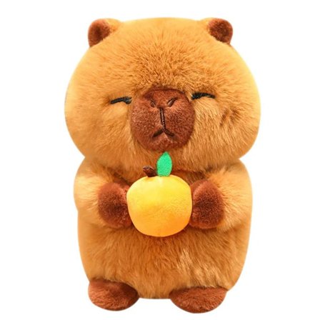 Capybara Plyslegetøj, der Holder Frugt, Sød, Blød, Fluffy PP Bomuld, Udstoppede Dyr, Plysdukke, Børnekomfortdukke, Boligindretning, Kæreste 