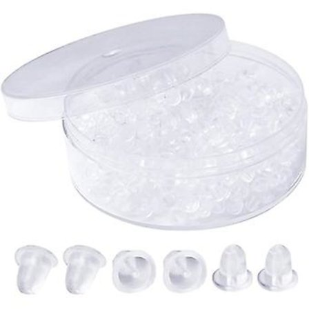 800 Pack Silikonörhängen, Transparenta Säkerhetsbakstycken för DIY-Ersättning