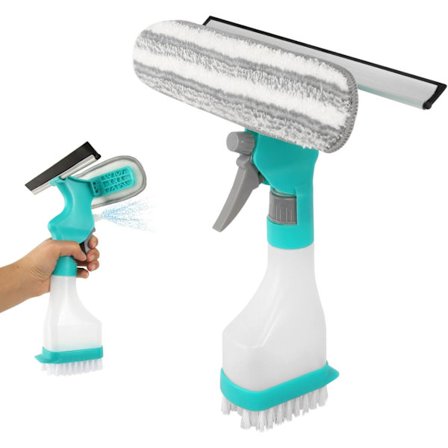 Fönsterskrapa med sprayfunktion 4 i 1 för fönster, dusch, badrum, K