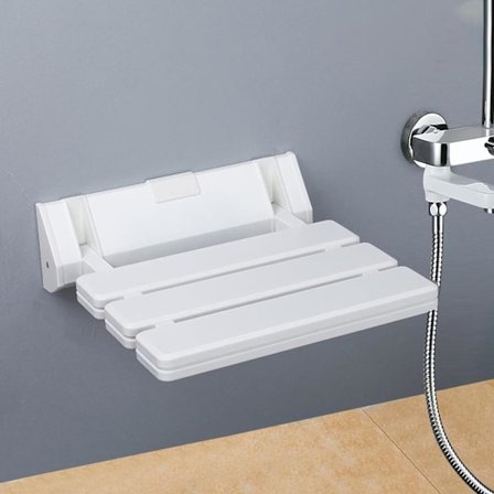 Sammenklappeligt sikkerhedsbrusesæde - Hvidt sammenklappeligt brusesæde