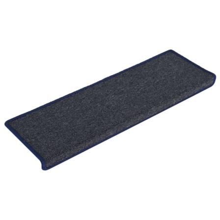Vidaxl Trappstegsmattor 15 St 65x25 Cm Grå Och Blå Multifärg