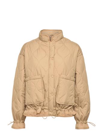 Objline Short Quilted Jacket Tikkitakki Ruskea Object