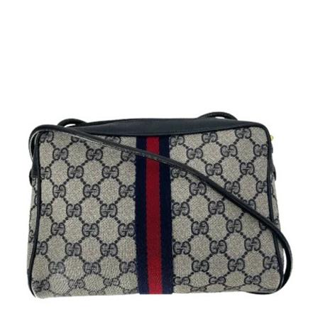 Gucci Vintage, Pre-owned Coated canvas crossbody-bags Blauw, Dames, Maat:ONE Size