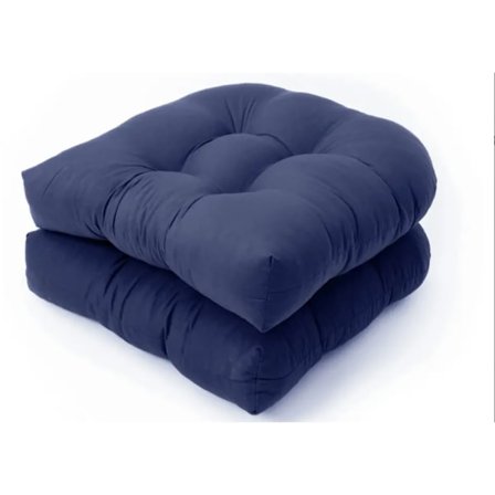 Sæt med 2 sædehynder 48x48 cm antracit - bløde indendørs og udendørs