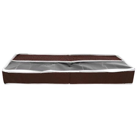 Vandtæt skoopbevaringsskuffe med lynlås PVC-dæksel skoopbeholderkasser justerbare skillevægge L 84x31x11,5cm