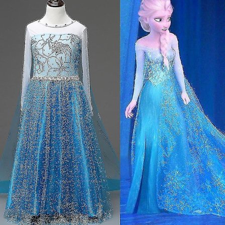 Elsa Tulle-kjole for jenter - Is-maskeradestil