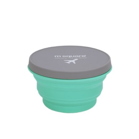 Silikon sammenleggbare boller - Silikon sammenleggbar reisebolle med lokk - Utvidbare matbeholdere sett - Bærbar, [33oz](Grønn)