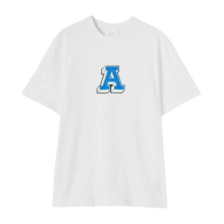 Axel Arigato, Muse College Swarovski T-Shirt Wit, Heren, Maat:M