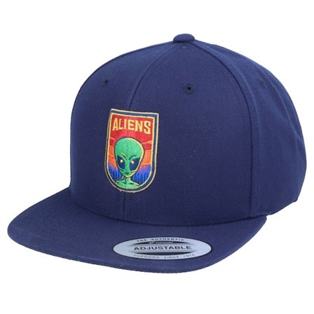 Kiddo Cap - Blau Snapback Cap - Kids Aliens Logo Navy Snapback @ Hatstore