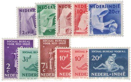 Hollandsk Ostindien 1938 - NVPH 241-245 - Ubrugt