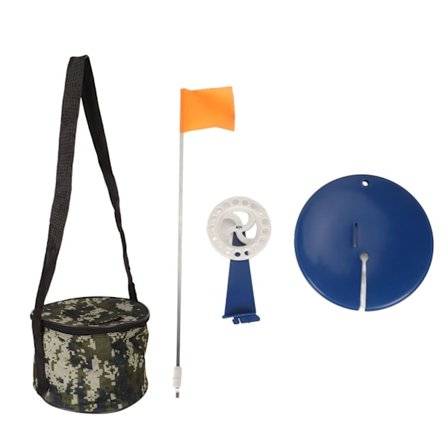 6 Pakke Isfiskeflagg Bærbar Vipp Opp Fiske Vinterfisketilbehør med Oppbevaringspose Uten Krok