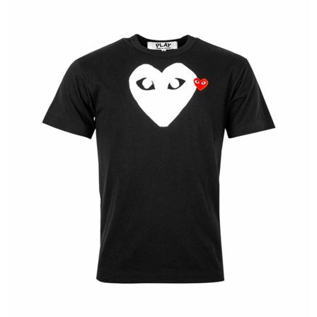 Comme des Garçons Play T-shirt , Zwart , Heren , Maat: L