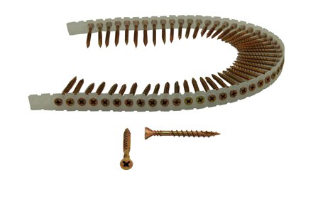 Senco 42R50MY Sponplateskrue RETTBÅNDET, GULKROM 1000-pakning 4,2 x 50 mm, Innfesting